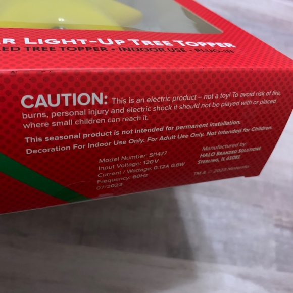 Super Mario Super Star LED Tree Topper Plug In 9in - Picture 5 of 7